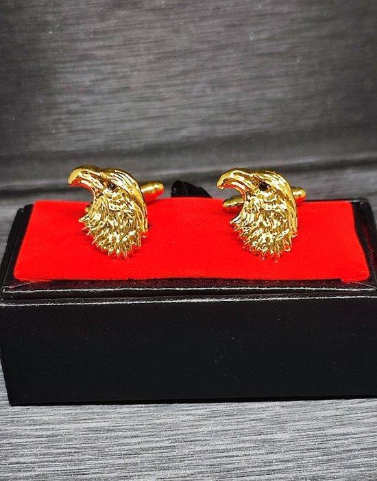14 Ct Gold-plated - Manchetknopen - Eagles manchetknopen, Antiek en Kunst, Antiek | Goud en Zilver