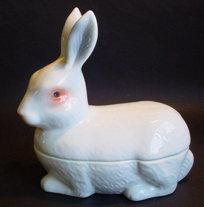 MICHEL CAUGANT - Serveerschaal - Steengoed - Terrine konijn, Antiek en Kunst, Antiek | Keukenbenodigdheden