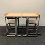 Tweedehands complete school set Galvanias 10 stuks tafels +, Huis en Inrichting, Stoelen, Ophalen of Verzenden, Gebruikt, Hout