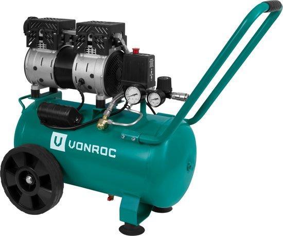 2dekans | VONROC PRO Stille Compressor - Olievrij - 750W -, Doe-het-zelf en Verbouw, Gereedschap | Overige machines, Zo goed als nieuw