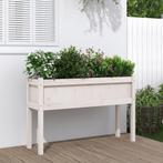 vidaXL Plantenbak met poten 110x31x70 cm massief grenenhout, 100 cm of meer, Verzenden, Nieuw, 60 cm of meer