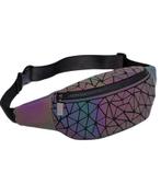 Reflecterende Heuptas Lijnpatroon Holografisch Fanny Packtas, Ophalen of Verzenden, Nieuw, Overige kleuren, Overige typen