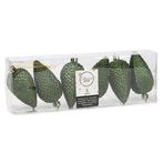 Dennenappel kerst ornament | Decoris | 6 stuks (Groen), Diversen, Verzenden, Nieuw