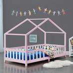 Kinderbed Treviolo met uitvalbeveiliging 90x200 cm roze en w, Verzenden, Nieuw