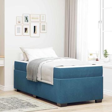 vidaXL Bedframe met matras met matras Blauw 80 x 200 cm beschikbaar voor biedingen