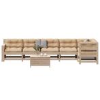 vidaXL 7-delige Loungeset met kussens massief grenenhout, Verzenden, Nieuw, Loungeset