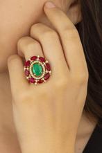 Ring - 18 karaat Geel goud, Gedeeltelijk rhodiumgeplateerd -, Nieuw