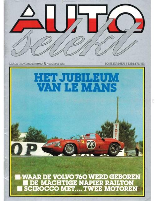 1982 AUTO SELEKT MAGAZINE 8 NEDERLANDS, Boeken, Auto's | Folders en Tijdschriften