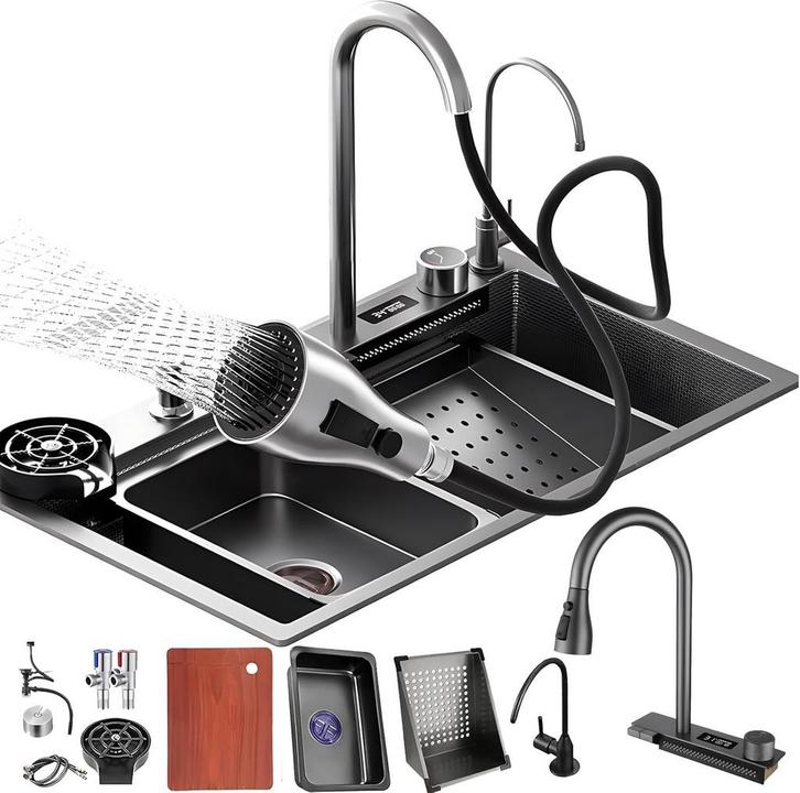 Spoelbak - Wasbak - Keuken - RVS - 65x50 cm, Huis en Inrichting, Keuken | Keukenelementen, Zo goed als nieuw, Verzenden