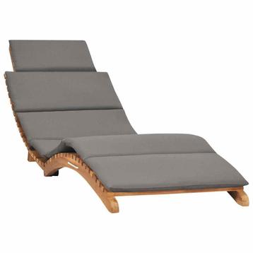 Luxe Teak Ligstoel met Kussen | Retourdeal -46%! (ligbed) beschikbaar voor biedingen