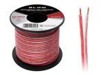 HQ luidsprekerkabel 2 x 2.50 mm transparant/rood op rol 25 m, Ophalen of Verzenden, Nieuw