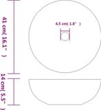 vidaXL - Opzetwasbak - rond - 41x14 - cm - keramiek -, Ophalen of Verzenden, Nieuw