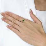 Ring - 18 karaat Geel goud - 0.65ct. tw. Smaragd - Diamant, Nieuw