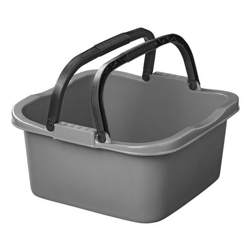 ProPlus Vierkante emmer - 13 liter - Grijs met zwarte han..., Tuin en Terras, Hand-tuingereedschap, Nieuw, Ophalen of Verzenden