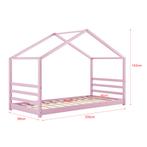 Kinderbed huisbed met bedbodem 90x200 cm roze, Kinderen en Baby's, Kinderkamer | Bedden, Verzenden, Nieuw