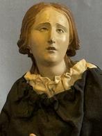 sculptuur, Madonna addolorata - 30 cm - Aardewerk, Hout