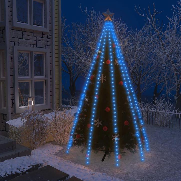 vidaXL Kerstboomverlichting met 400 LEDs blauw net 400 cm, Tuin en Terras, Buitenverlichting, Nieuw, Verzenden