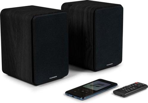 Thomson - Boekenplank Speaker Set - Zwart (Elektronica), Audio, Tv en Foto, Luidsprekers, Nieuw, Verzenden
