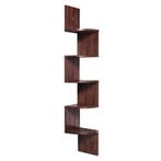 Wandplank - Hoekplank met Zigzag Ontwerp - Rustiek Bruin, Huis en Inrichting, Ophalen of Verzenden, Nieuw, Modern