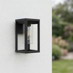 Vierkante wandlamp buiten | Zwart | E27 fitting | Candela, Huis en Inrichting, Lampen | Wandlampen, Ophalen of Verzenden, Nieuw