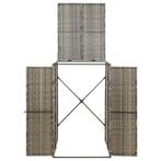 Containerberging enkel 70x80x117 cm poly rattan grijs, Huis en Inrichting, Verzenden, Nieuw