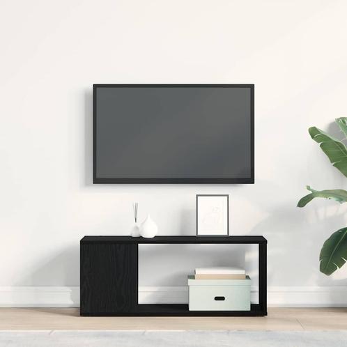 vidaXL Vermaakcentrum Zwart 80 x 24 x 32 cm Bewerkt hout, Huis en Inrichting, Kasten | Televisiemeubels, Nieuw, Minder dan 50 cm