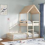 vidaXL Kinderbed met huisje massief grenenhout 80x200 cm, Huis en Inrichting, Eenpersoons, Bruin, Verzenden, Nieuw