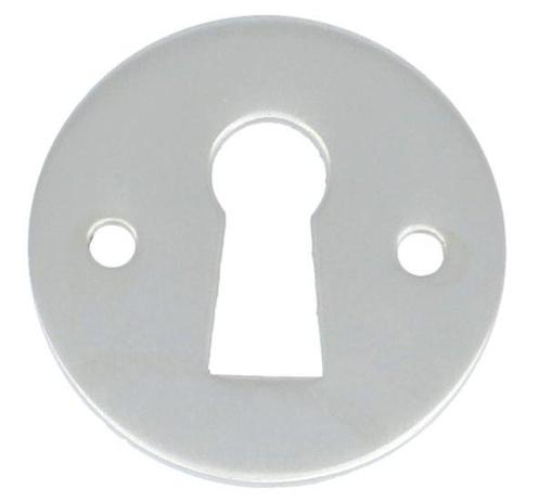 Sleutelplaat rond mat nikkel, Doe-het-zelf en Verbouw, Hang- en Sluitwerk, Nieuw, Ophalen of Verzenden