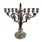 Judaica - Kandelaar Chanoeka - Verzilverd - Chanoeka - 44 cm
