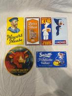 Emaille bord (6) - Player’s - la vache - kub - cinzano -