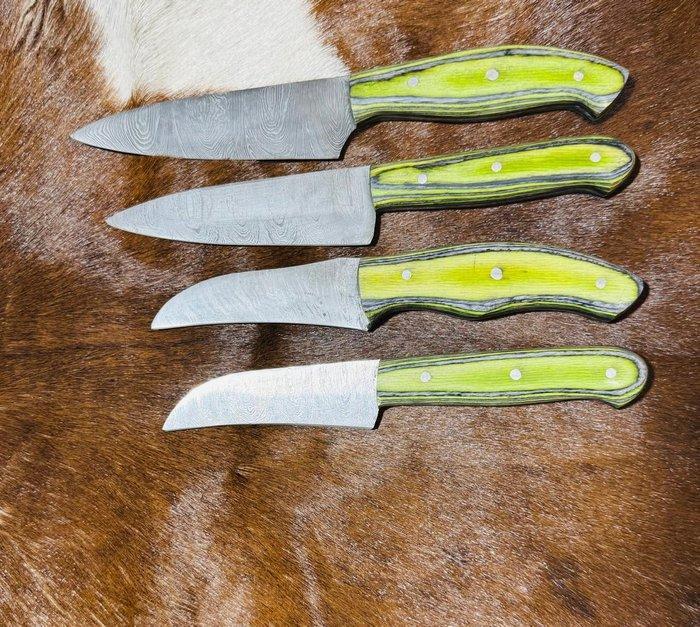 Keukenmes - Keukenmessenset (0194) - Gevouwen staal en, Antiek en Kunst, Antiek | Keukenbenodigdheden