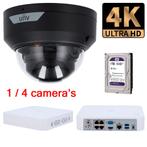 8MP UNV cameraset vandaalbestendig zwarte behuizing telling, Verzenden, Nieuw