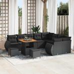 vidaXL Tuin Sofa Set 12 pcs Zwart poly rattan, Verzenden, Nieuw