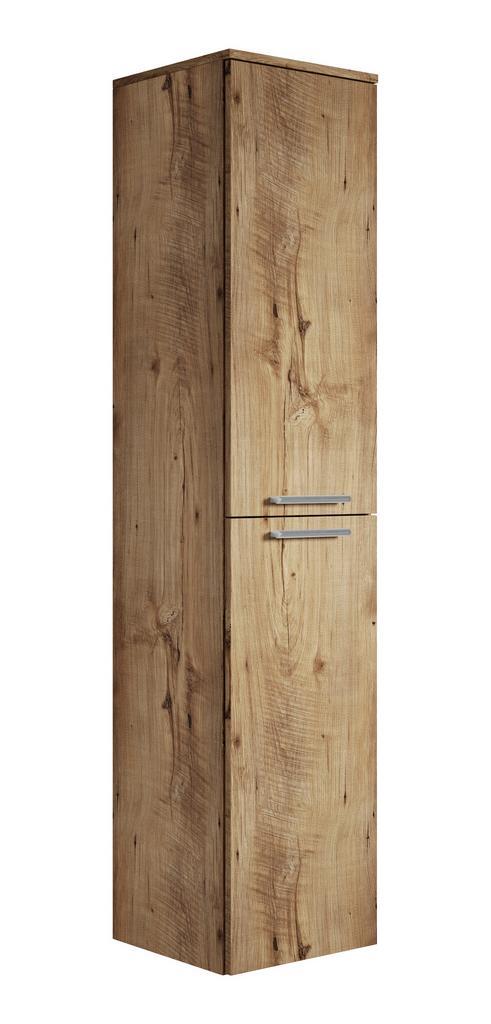 Badkamerkast Venus 30 x 30 x 160 cm Kastanje Eiken Kolomkast, Huis en Inrichting, Badkamer | Badkamermeubels, Nieuw, (Half)hoge kast