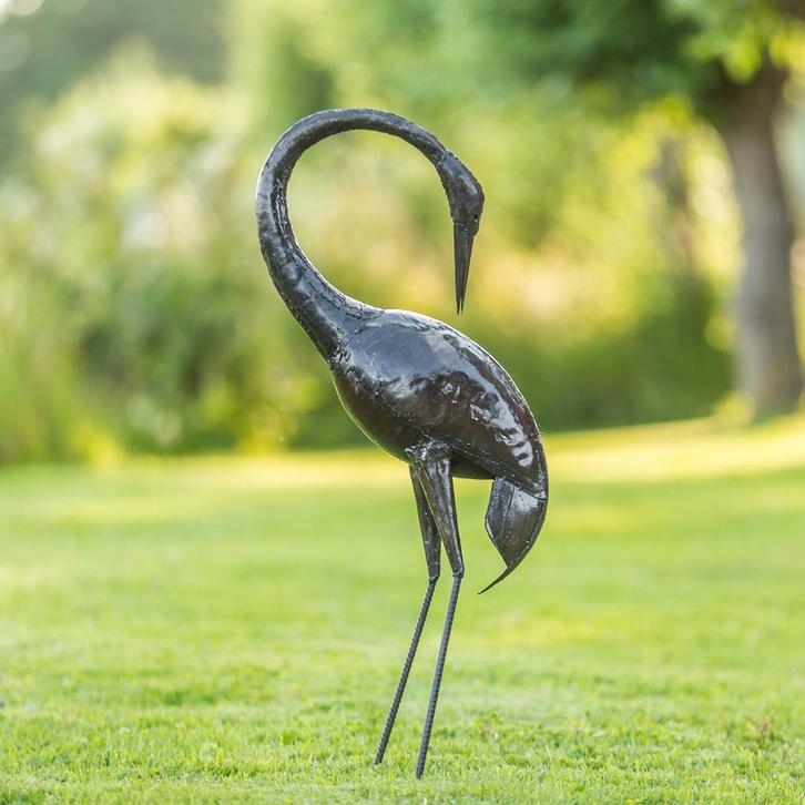 Beeld - Twee paradijsvogels - Mooievogels.nl, Tuin en Terras, Tuinbeelden, Nieuw, Metaal, Dierenbeeld, Ophalen of Verzenden