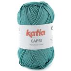 Katia Capri - 82173 turkooisblauw - Katoen Garen, Hobby en Vrije tijd, Breien en Haken, Ophalen of Verzenden, Nieuw