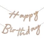 Happy Birthday Slinger Hout 1,5m, Hobby en Vrije tijd, Feestartikelen, Verzenden, Nieuw