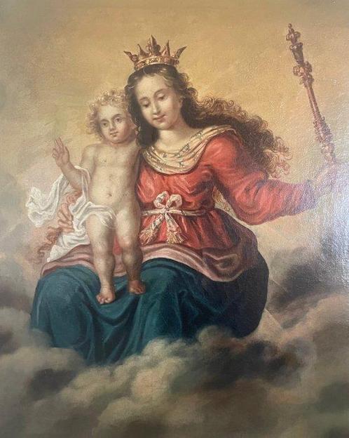 Italiaanse school (XVIII) - Majestic Madonna and Child with, Antiek en Kunst, Kunst | Schilderijen | Klassiek