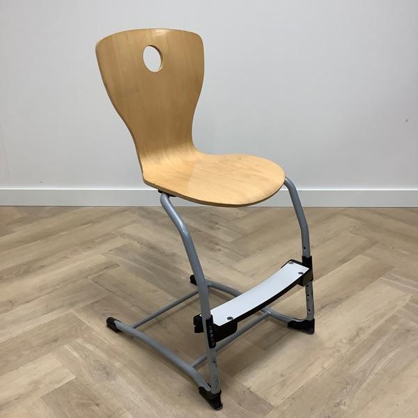schoolstoel / leerlingstoel met voetenplank, VS Level76-LuPo, Huis en Inrichting, Stoelen, Eén, Gebruikt, Hout, Ophalen of Verzenden