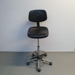 Labkoo hoge werkplaatsstoel - zwarte PU zitting, Nieuw, Ophalen of Verzenden