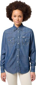 -10% Wrangler  Wrangler Heritage shirt carson blue denim  ma, Kleding | Dames, Blouses en Tunieken, Verzenden, Nieuw, Blauw