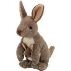 Pluche kangoeroe knuffel met baby 20 cm - Knuffel kangoeroes, Kinderen en Baby's, Speelgoed | Knuffels en Pluche, Ophalen of Verzenden