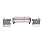 Garden Impressions Gabon loungeset 3-delig - taupe, Verzenden, Nieuw