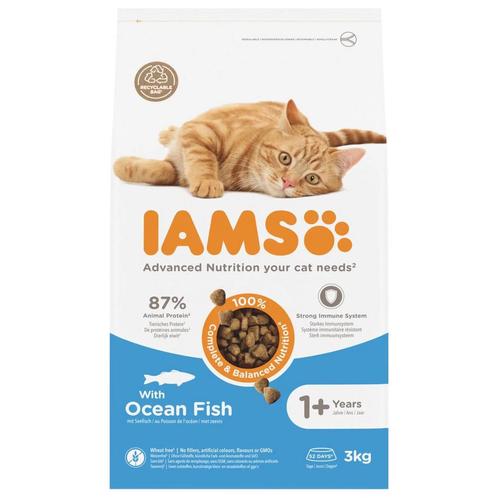 Iams For Vitality Adult Cat Ocean Fish 3kg, Dieren en Toebehoren, Katten-accessoires, Ophalen of Verzenden