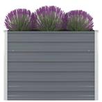 vidaXL Plantenbak verhoogd 100x100x77 cm gegalvaniseerd, 100 cm of meer, Verzenden, Nieuw, Metaal