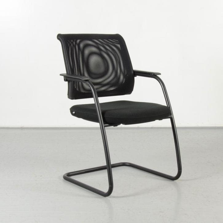 Sedus NW-233 vergaderstoel , zwart mesh, slede frame, Huis en Inrichting, Stoelen, Ophalen of Verzenden
