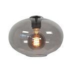 Highlight | Glazen lampenkap 26cm | Rook glas, Huis en Inrichting, Lampen | Lampenkappen, Zwart, Rond, Nieuw, Ophalen of Verzenden