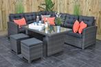 Las Palmas Loungeset Hoekbank Hoge Tafel met Krukjes SHOWROO, Tuin en Terras, Tuinsets en Loungesets, Zo goed als nieuw, Wicker