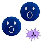 Fako Bijoux® - Tennisdemper - Emoji - Verbaasd Blauw - 2, Nieuw, Verzenden