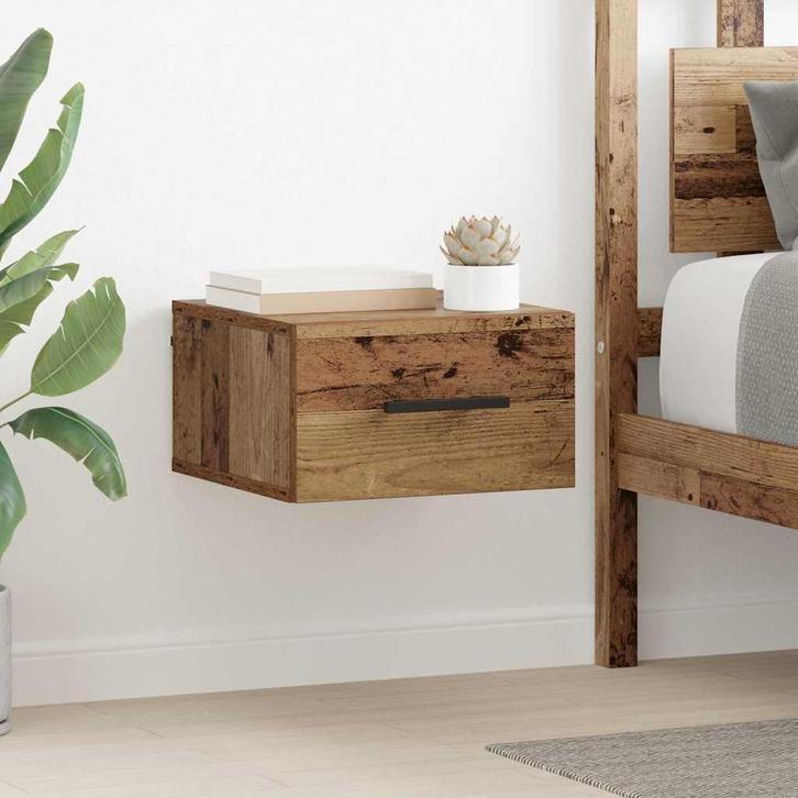 vidaXL Nachtkastje Oud hout 35 x 35 x 20 cm Bewerkt hout, Huis en Inrichting, Kasten | Overige, Nieuw, Verzenden